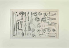 Surgical Instruments - Etching by Lorenz Heister - 1750