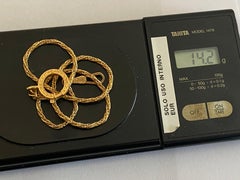 Lorenz Pocket Watch and Chain, all in 18 kt Gold, gift never used, Italy, 1990