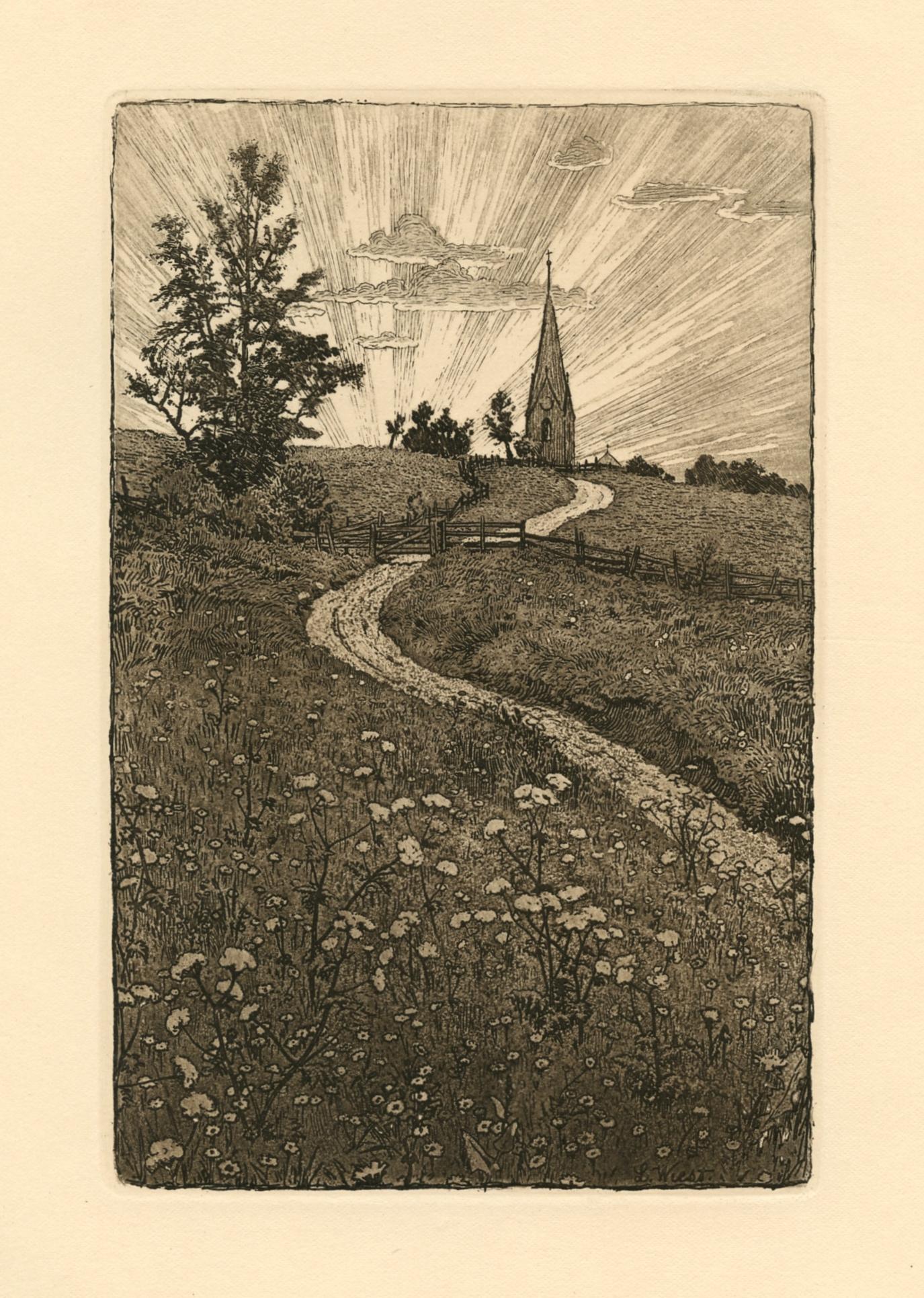 original etching - Print by Lorenz Wiest