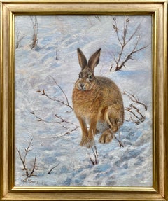Ein Hase im Schnee, Wilhelm Lorenz, Köln, Deutschland 1901 - 1981
