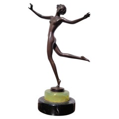 Lorenzl, Bronze Dancer, Signed, Art Deco, 20th Century