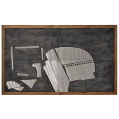 Lorenzo Burchiellaro Abstract Wall Panel in Aluminum and Wood