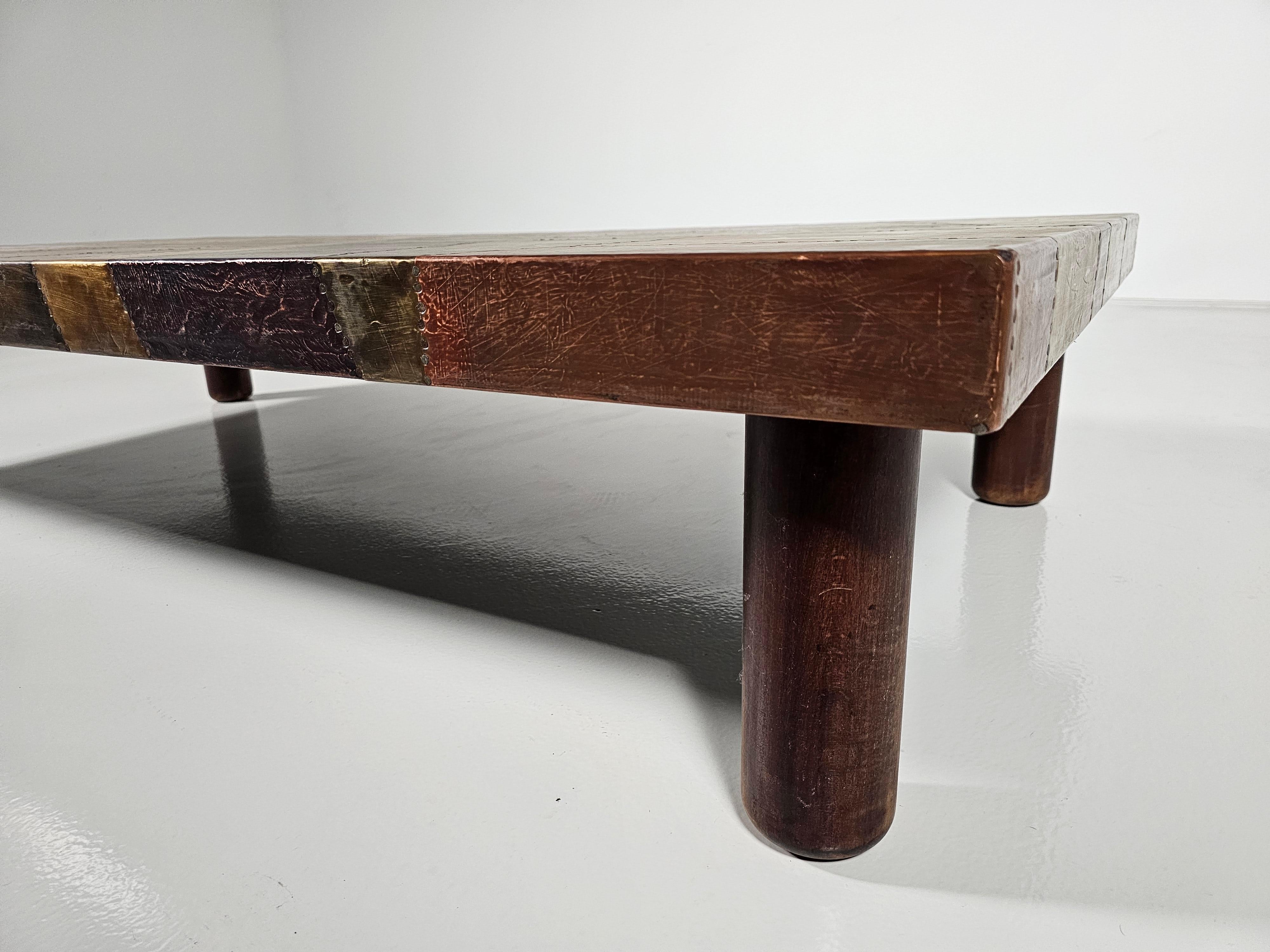 Lorenzo Burchiellaro Coffee Table in Copper, 1960s 3