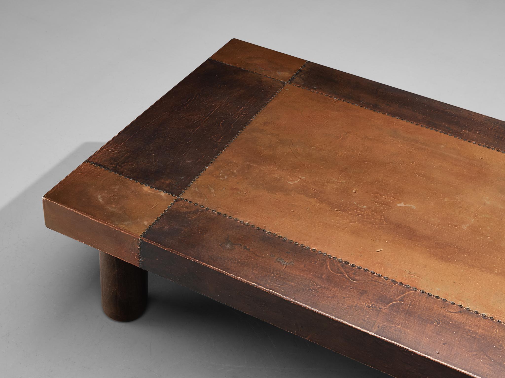 Mid-Century Modern Lorenzo Burchiellaro Coffee Table in Copper