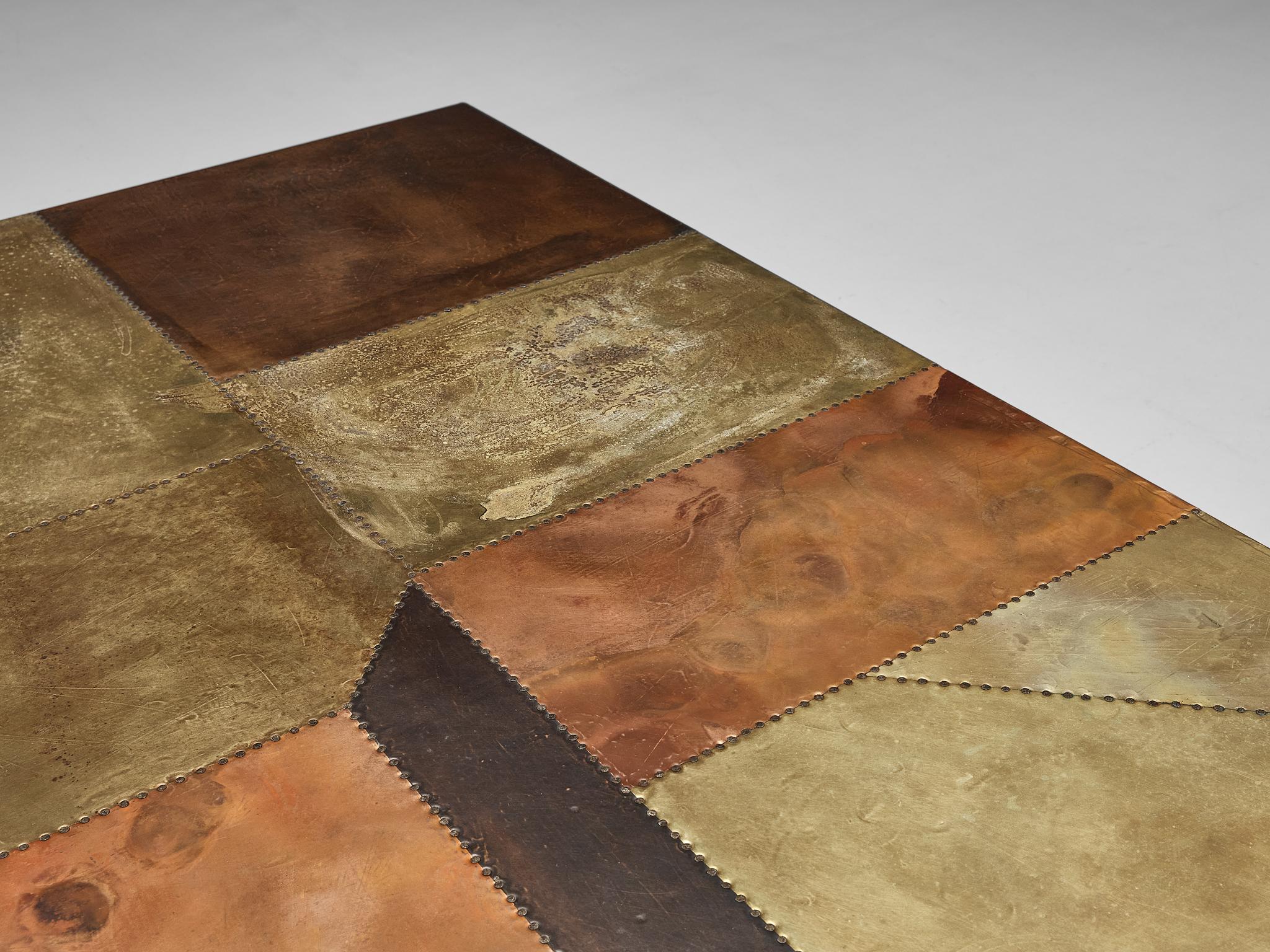 Mid-Century Modern Lorenzo Burchiellaro Coffee Table in Copper For Sale