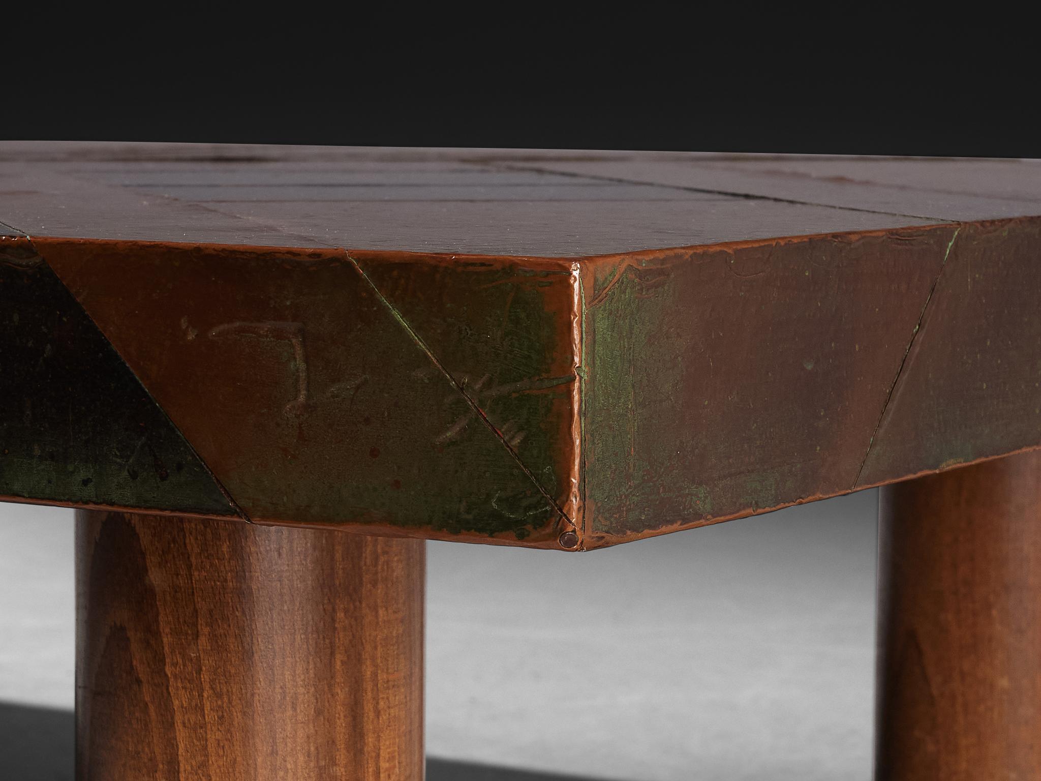 Lorenzo Burchiellaro Coffee Table in Copper For Sale 3