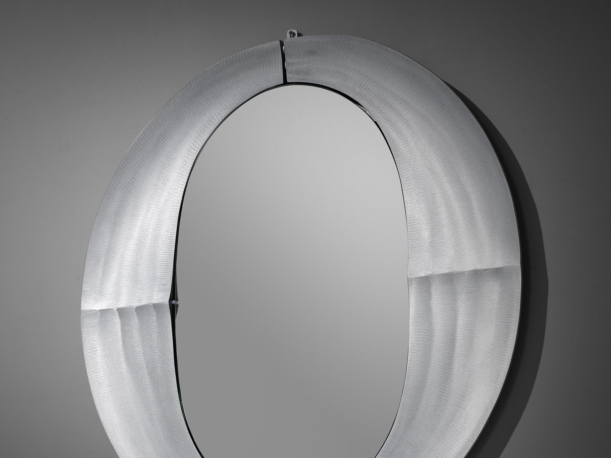 Fine XX secolo Specchio da parete 'Cuccaro' di Lorenzo Burchiellaro  in alluminio in vendita