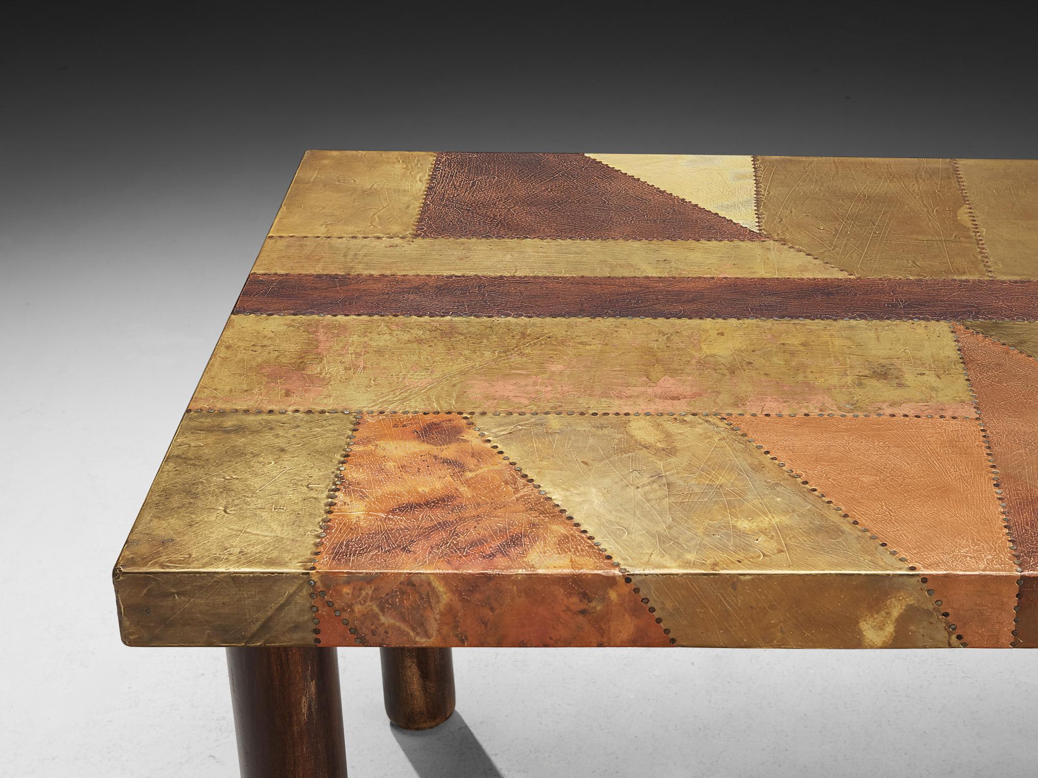 Mid-20th Century Lorenzo Burchiellaro Dining or Center Table in Copper For Sale