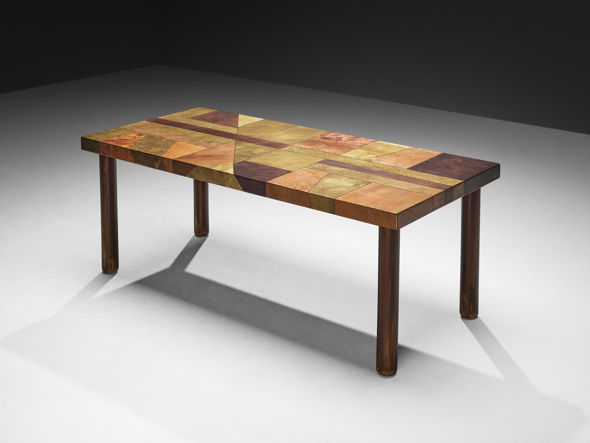Lorenzo Burchiellaro Dining or Center Table in Copper For Sale 1