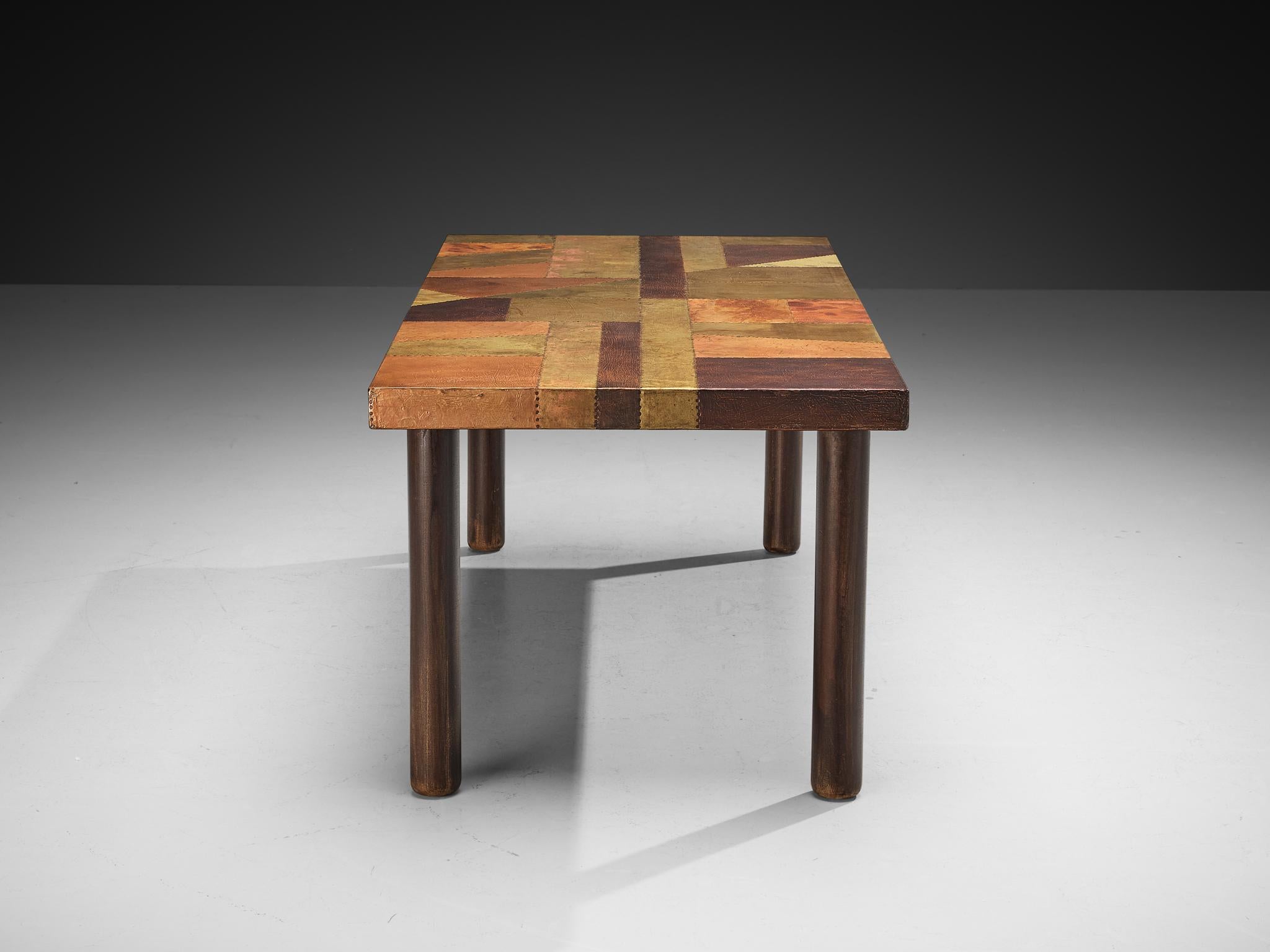 Lorenzo Burchiellaro Dining or Center Table in Copper For Sale 3