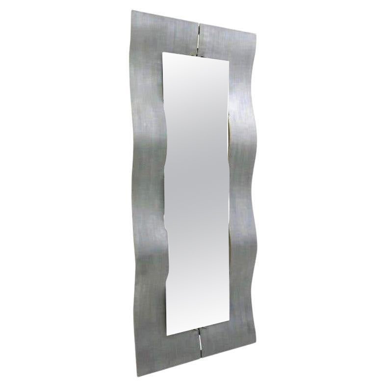 Miroir Wave en aluminium gravé Lorenzo Burchiellaro, 1970