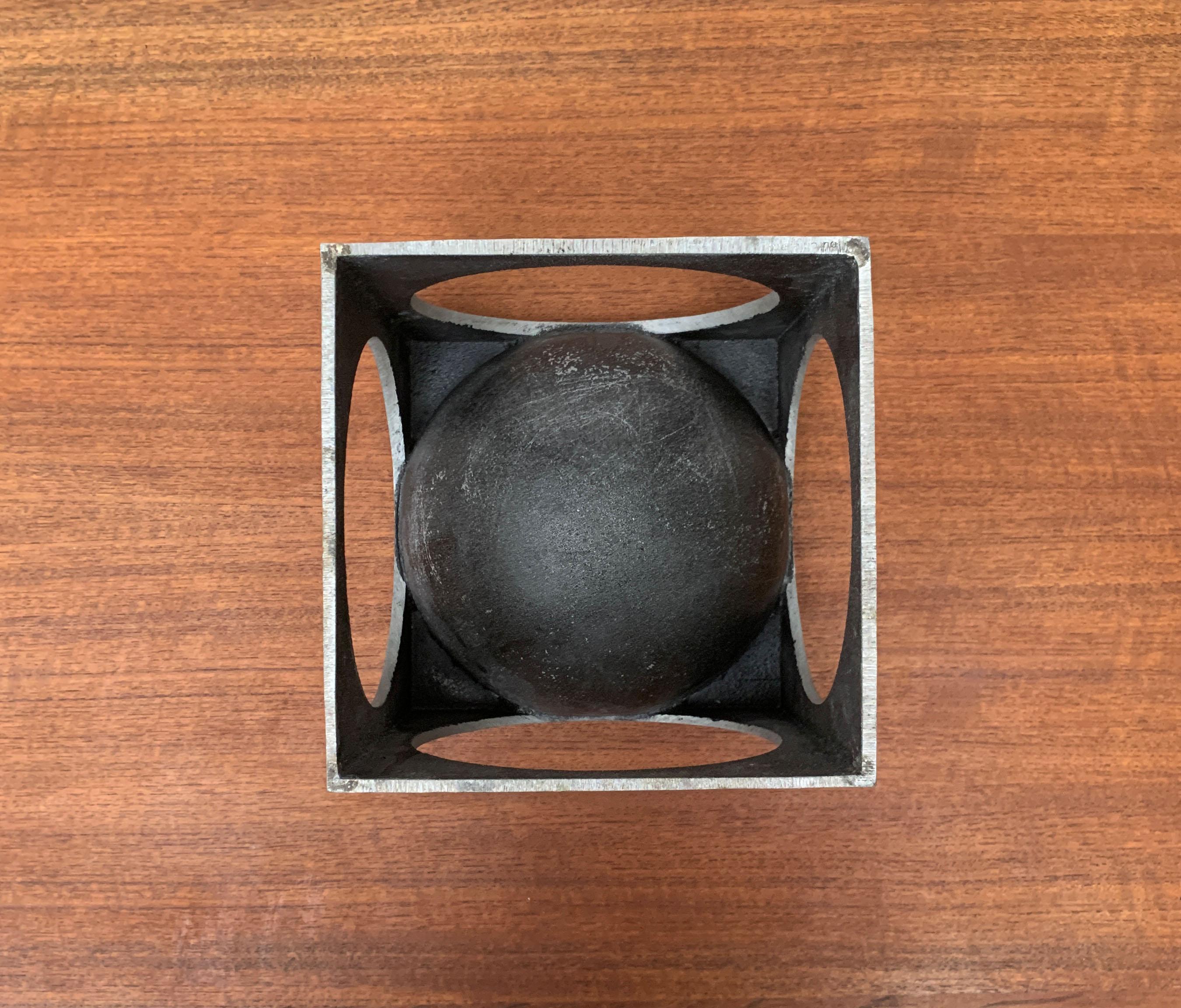 Lorenzo Burchiellaro, Mid-Century Italian Modernist Cube Sculpture For Sale 8