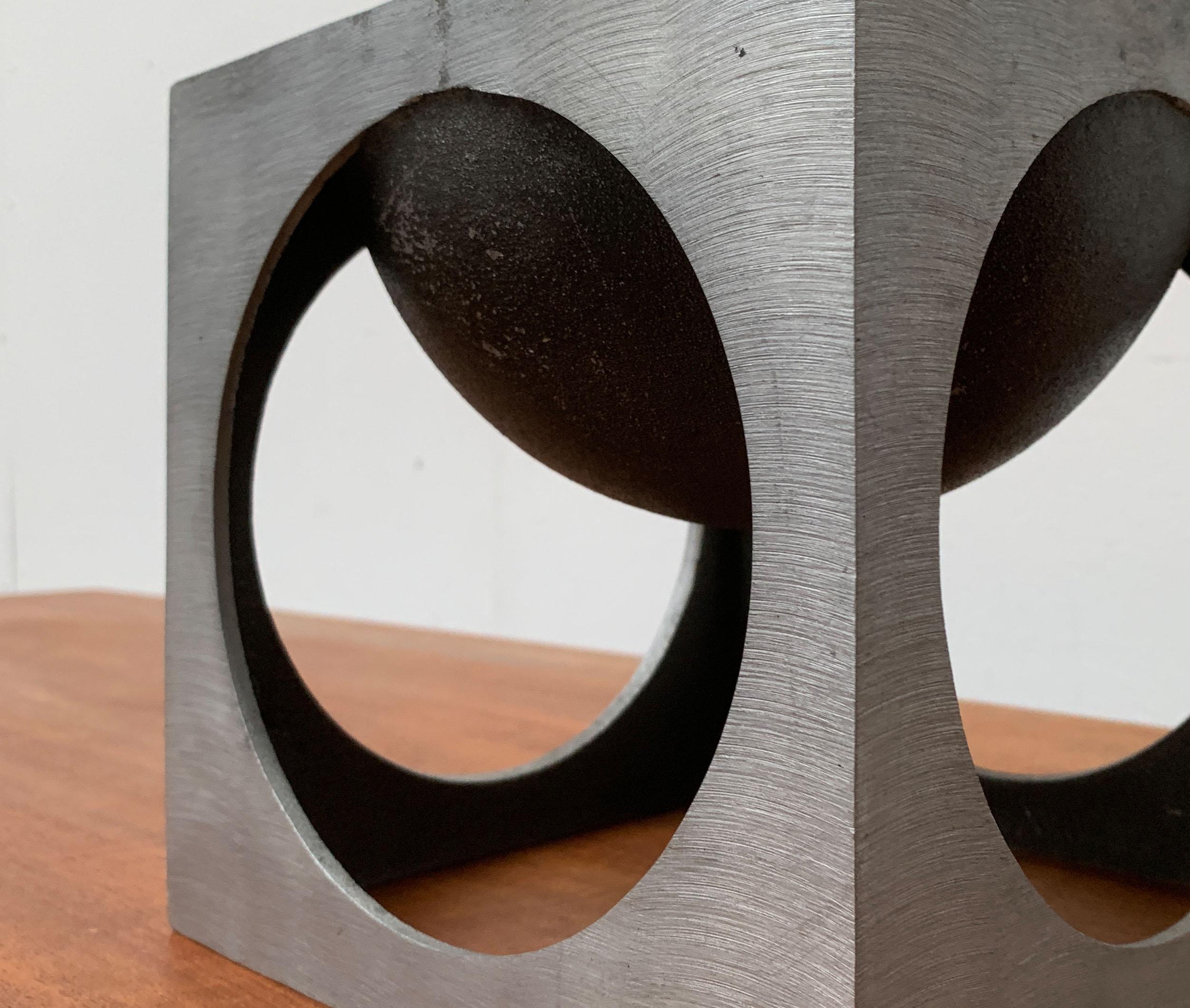Lorenzo Burchiellaro, Mid-Century Italian Modernist Cube Sculpture For Sale 9