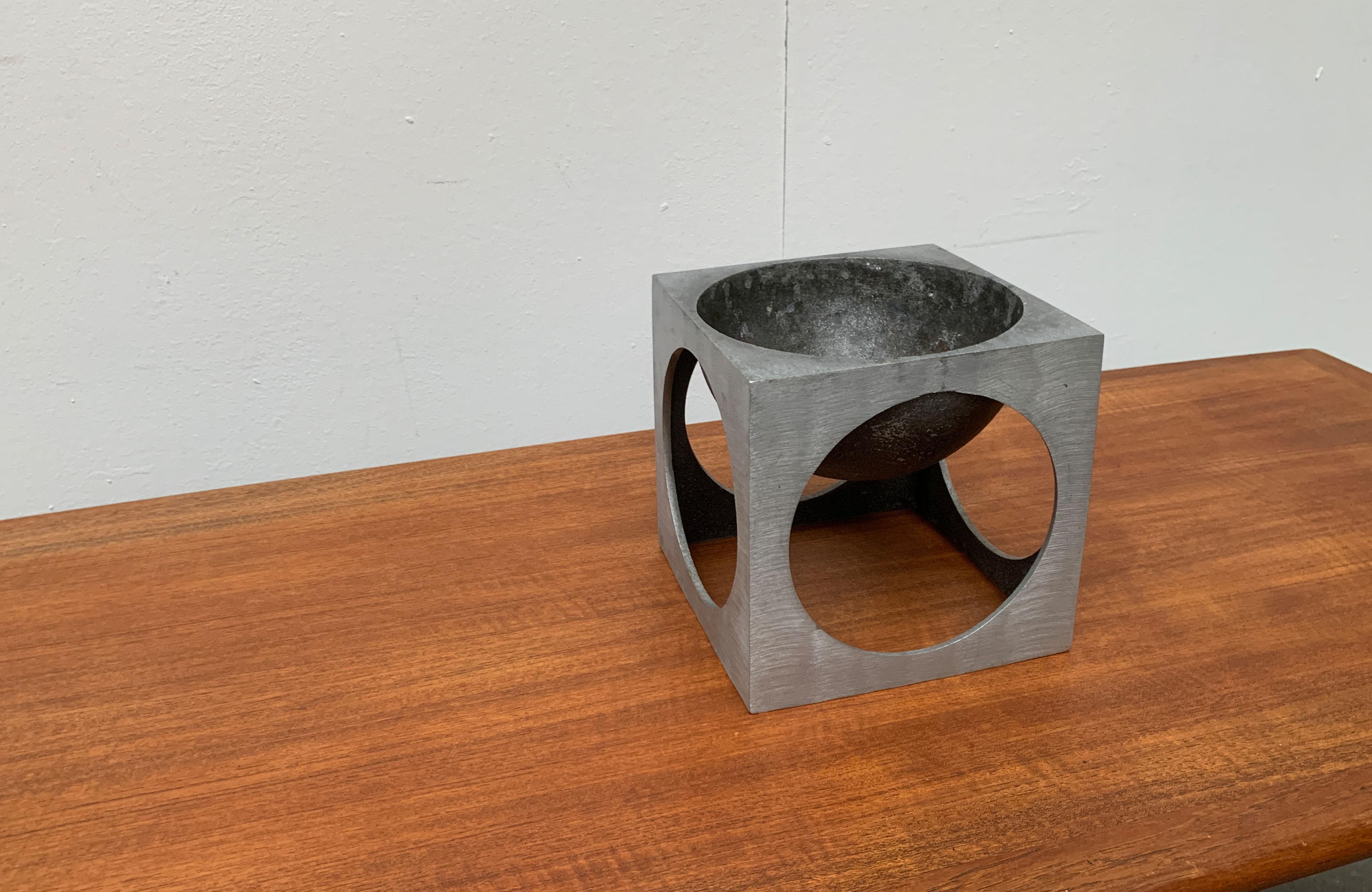 Mid-Century Modern Lorenzo Burchiellaro, Mid-Century Italian Modernist Cube Sculpture For Sale