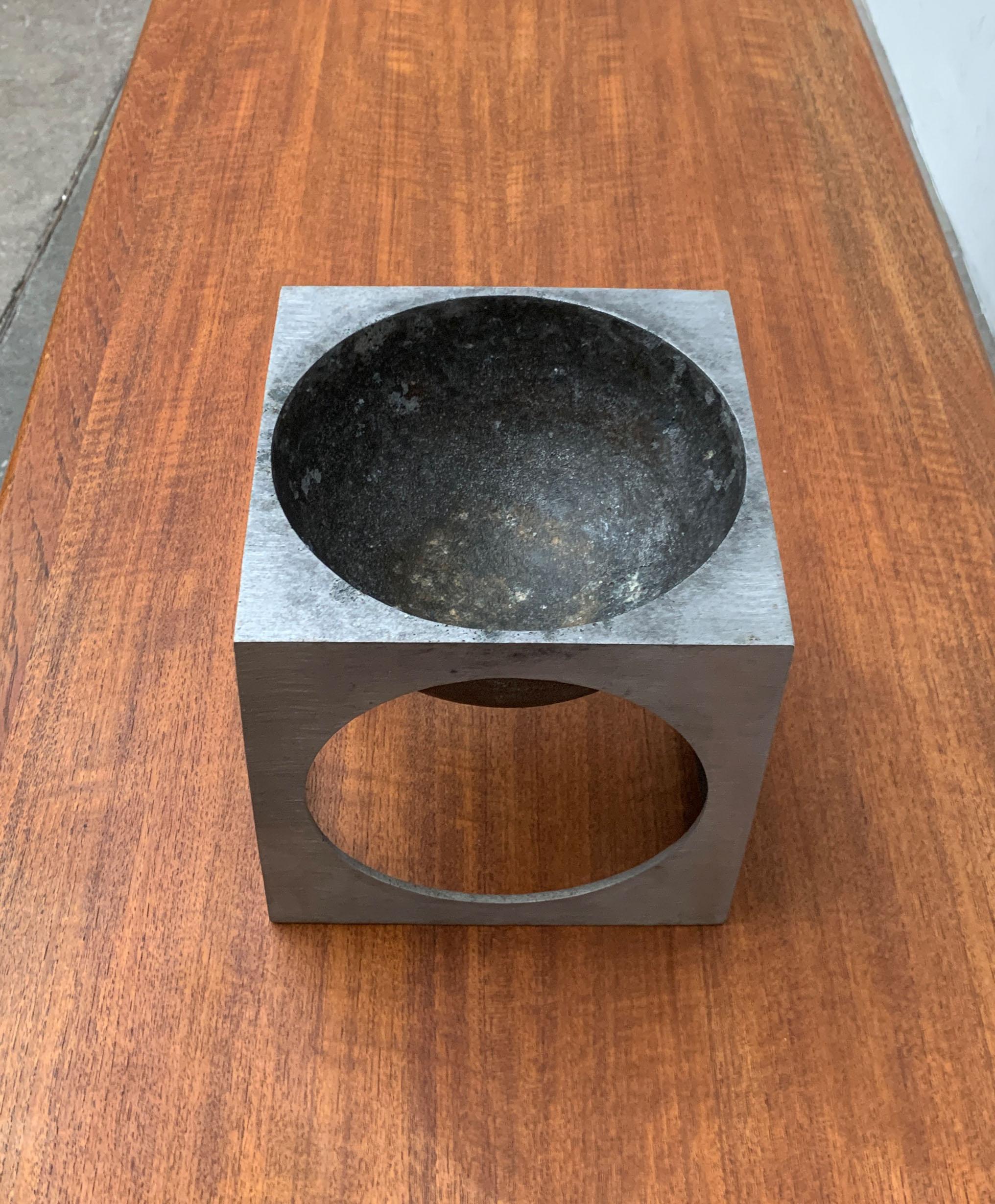 Lorenzo Burchiellaro, Mid-Century Italian Modernist Cube Sculpture For Sale 3