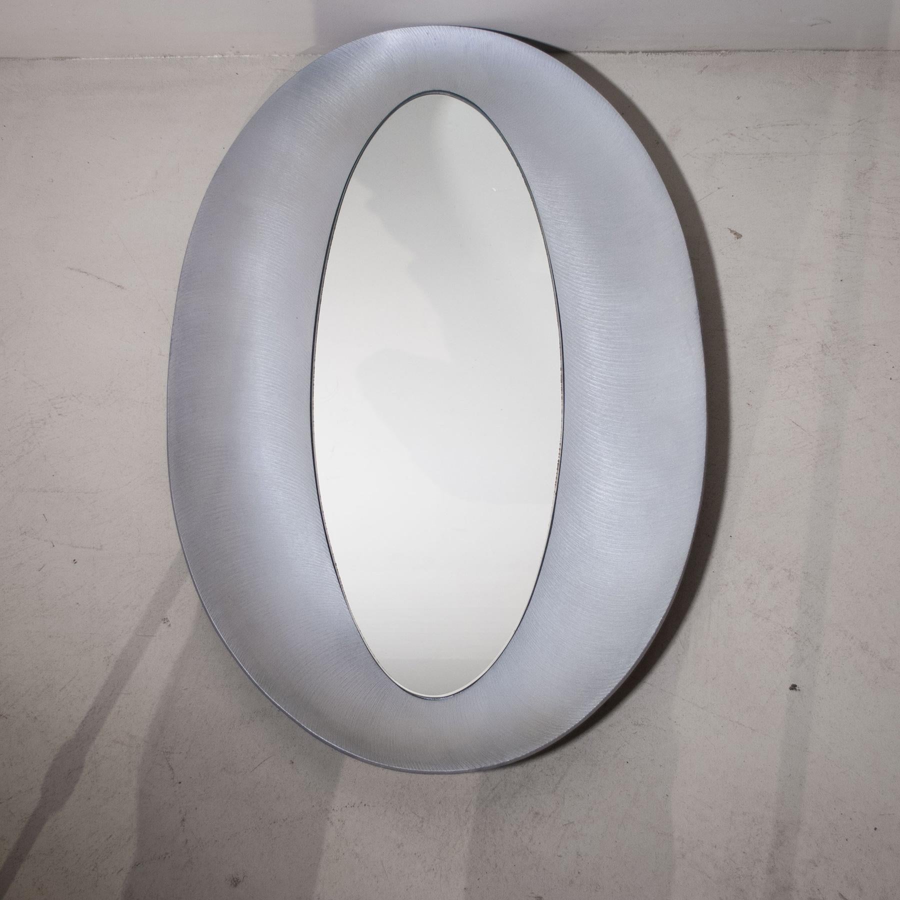 Lorenzo Burchiellaro oval mirror 1960s In Excellent Condition For Sale In bari, IT