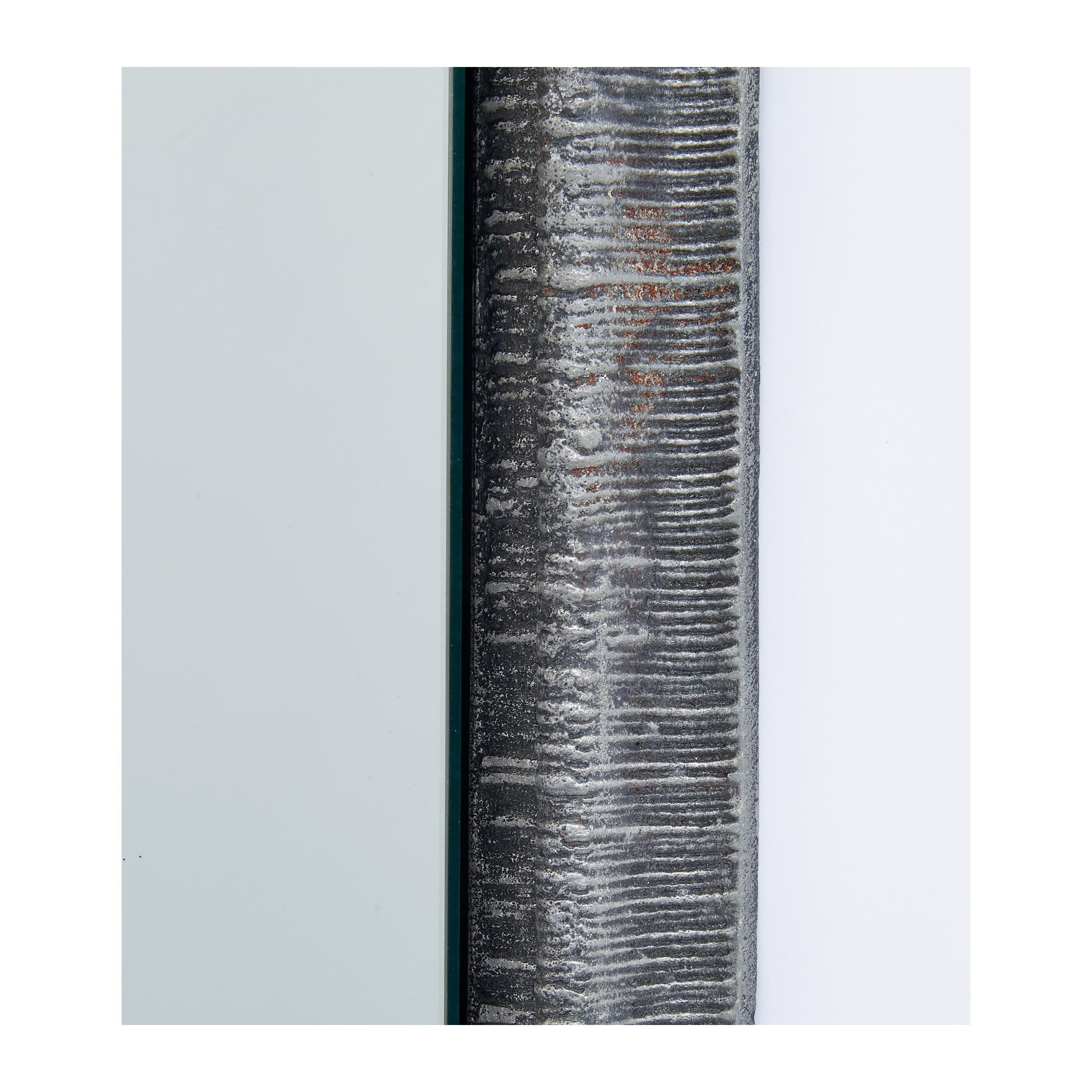 Lorenzo Burchiellaro Tall and Narrow Cast Aluminium Mirror, Italy 1970's In Good Condition In New York, NY