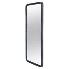 Lorenzo Burchiellaro Tall and Narrow Cast Aluminium Mirror, Italy 1970's