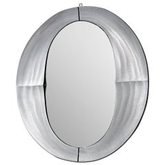 Vintage Lorenzo Burchiellaro ‘Cuccaro’ Wall Mirror in Aluminum