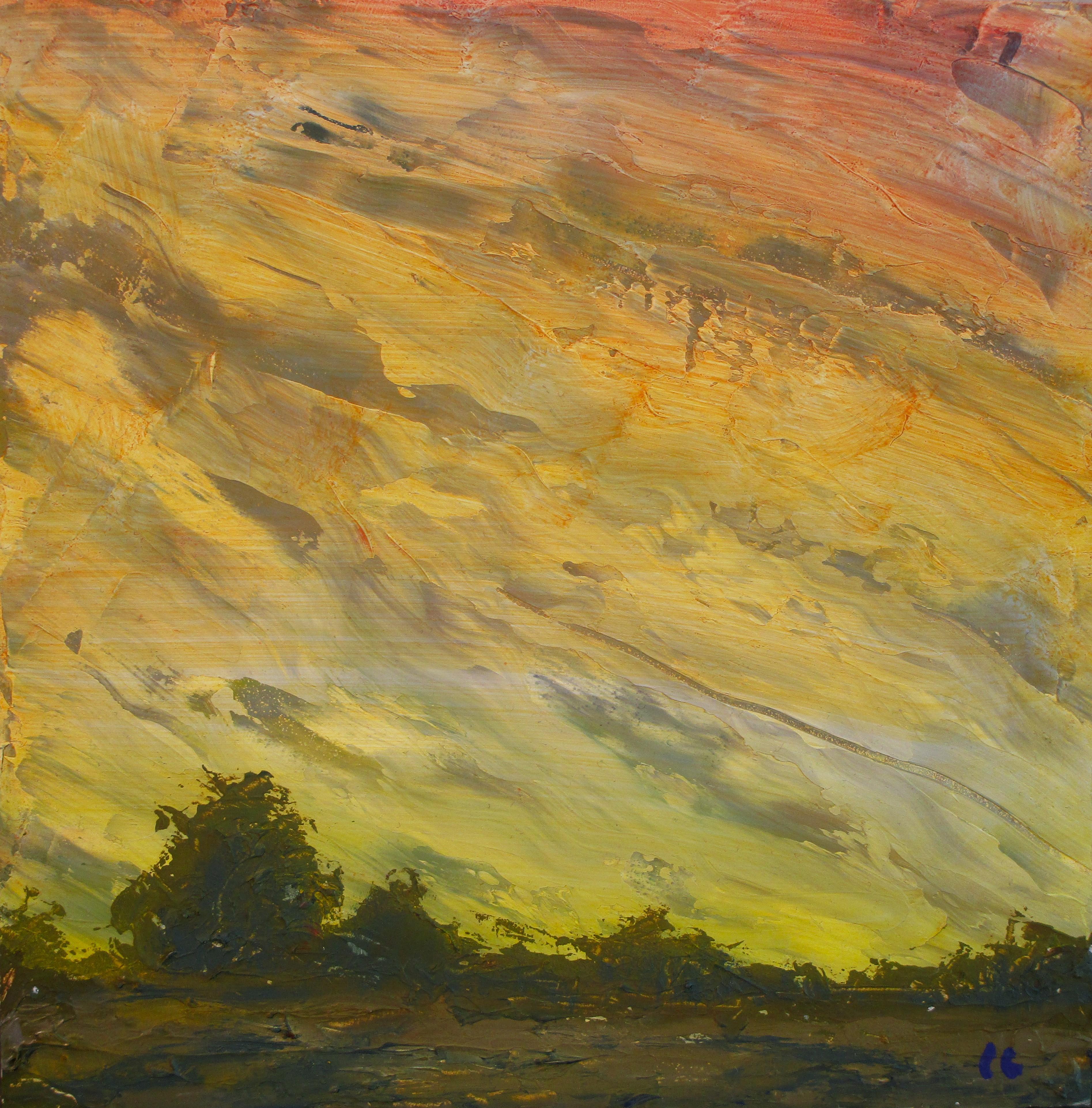 "Alba" (2023) di Lorenzo Chavez, Pittura ad olio originale di paesaggio