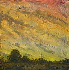 "Alba" (2023) di Lorenzo Chavez, Pittura ad olio originale di paesaggio