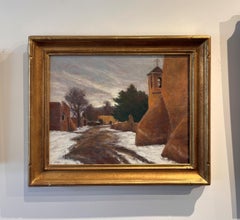 "Quiet Winter Walk, " Original Winter Landscape Adobe Pastel Painting