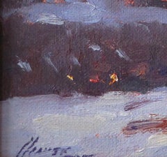 "Sun Rising" (2024) By Lorenzo Chavez, Original Oil Painting of Landscape