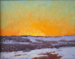 "Sun Rising" (2024) By Lorenzo Chavez, Original Oil Painting of Landscape
