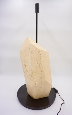 Lorenzo Ciompi "Roman Polyhedrum" Marble and Bronze Sculptural Table Lamp, 2023