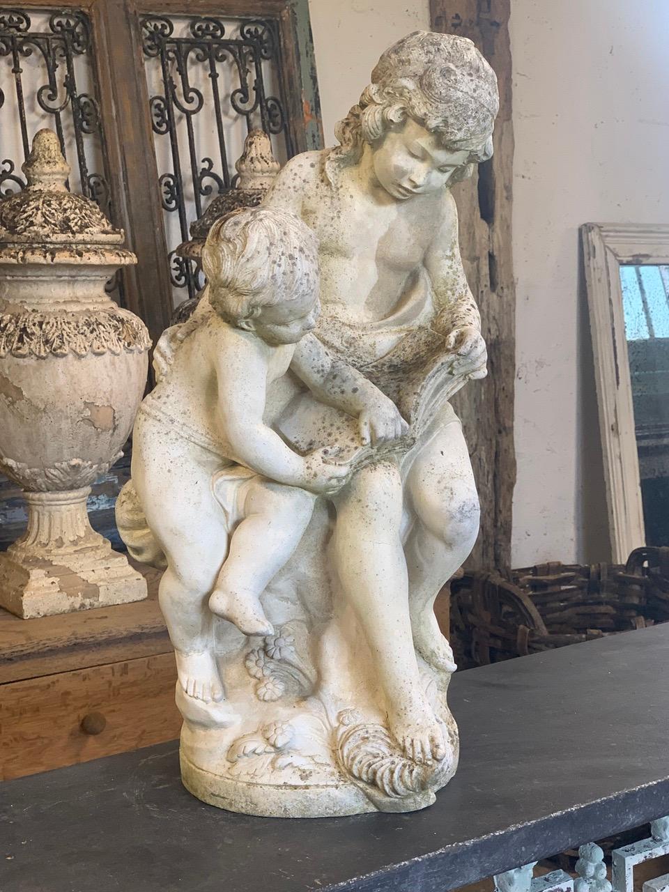 Italian Lorenzo Dal Torrione Composite Marble Statue