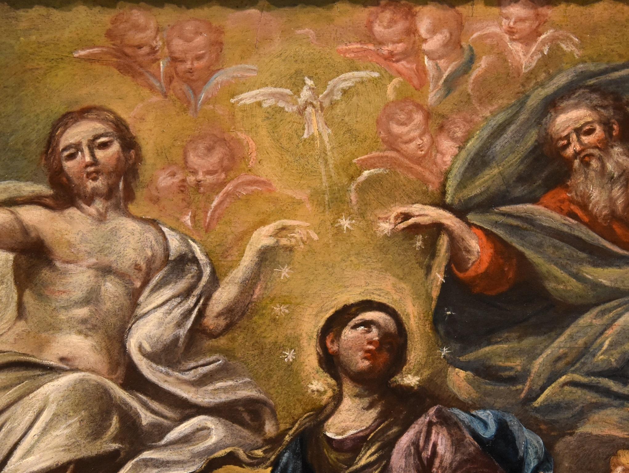 Virgin De Caro Paint Oil on camvas Old master 18th Century Religious Italian Art 6