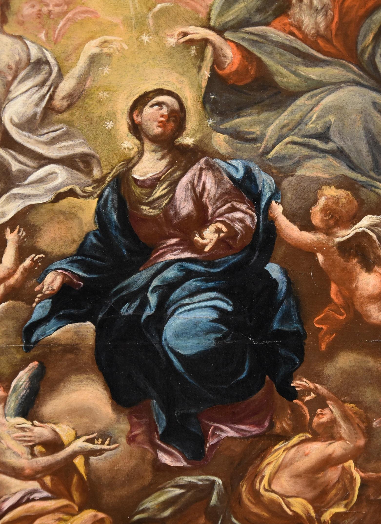 Virgin De Caro Paint Oil on camvas Old master 18th Century Religious Italian Art 3
