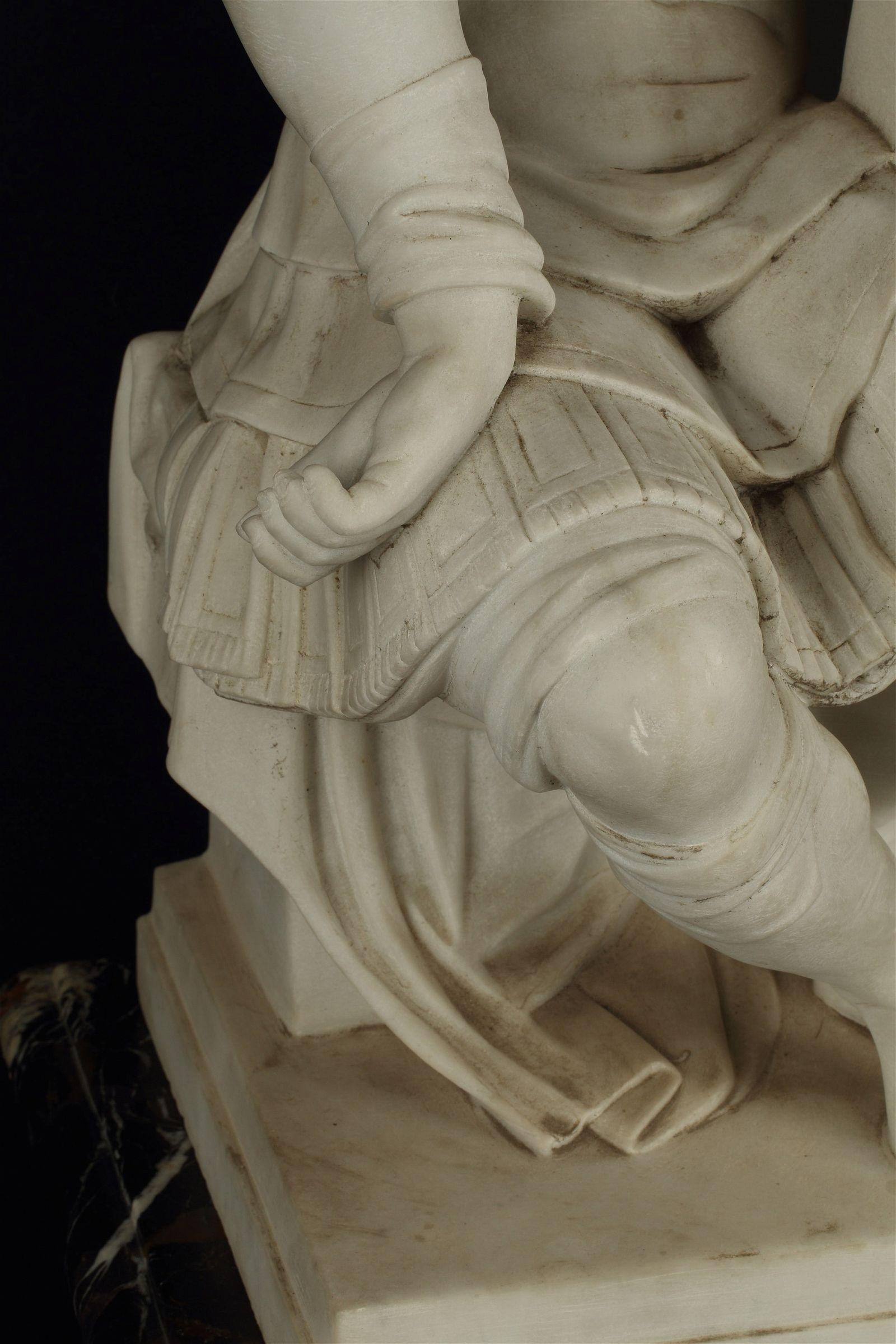 Grand Tour Scultura in marmo di Lorenzo de Medici dopo Michelangelo in vendita