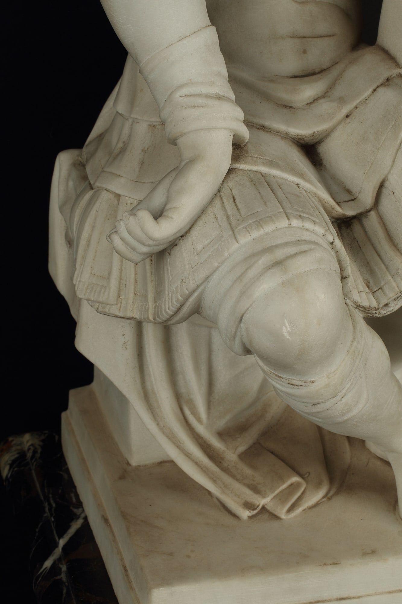 Marmo di Carrara Scultura in marmo di Lorenzo de Medici dopo Michelangelo in vendita
