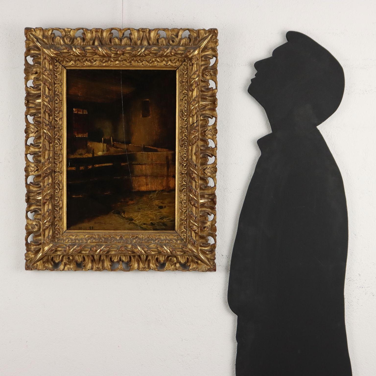 Interior del granero, 1889 - Painting de Lorenzo Delleani
