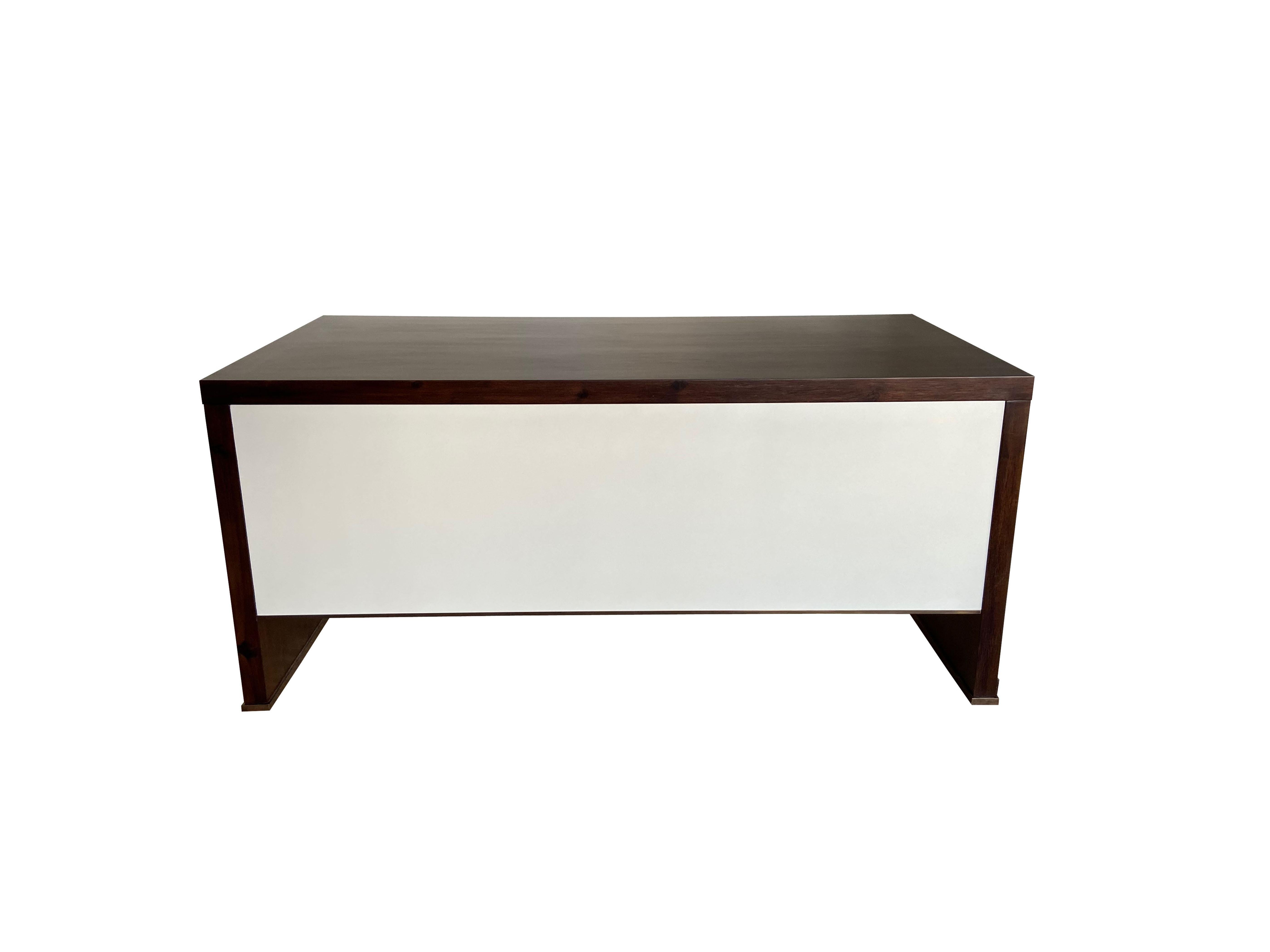 Lorenzo Desk in Argentine Rosewood, Bronze and White Lacquer from Costantini 7
