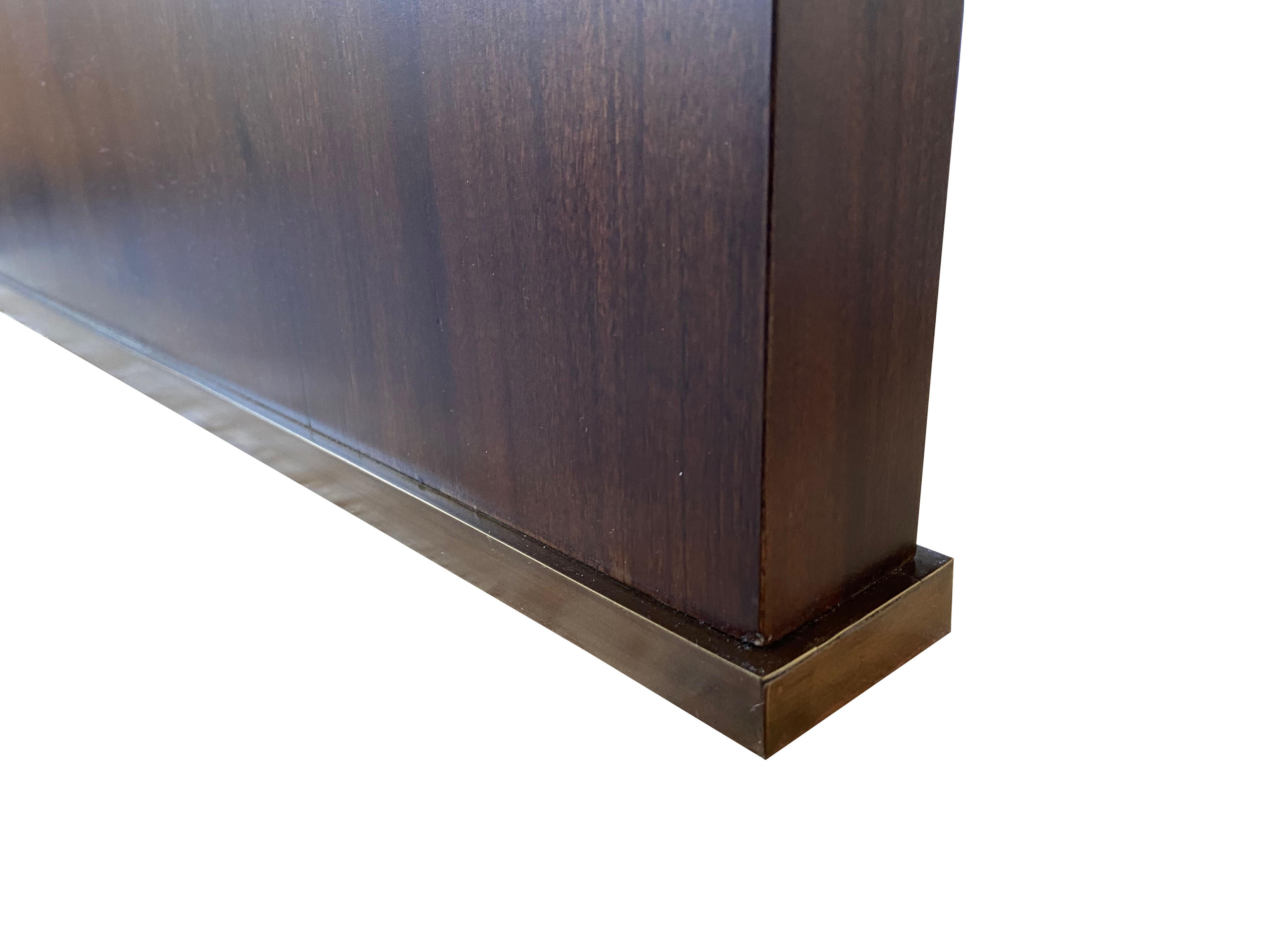 Modern Lorenzo Desk in Argentine Rosewood, Bronze and White Lacquer from Costantini For Sale