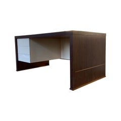 Lorenzo Desk in Argentine Rosewood, Bronze and White Lacquer from Costantini