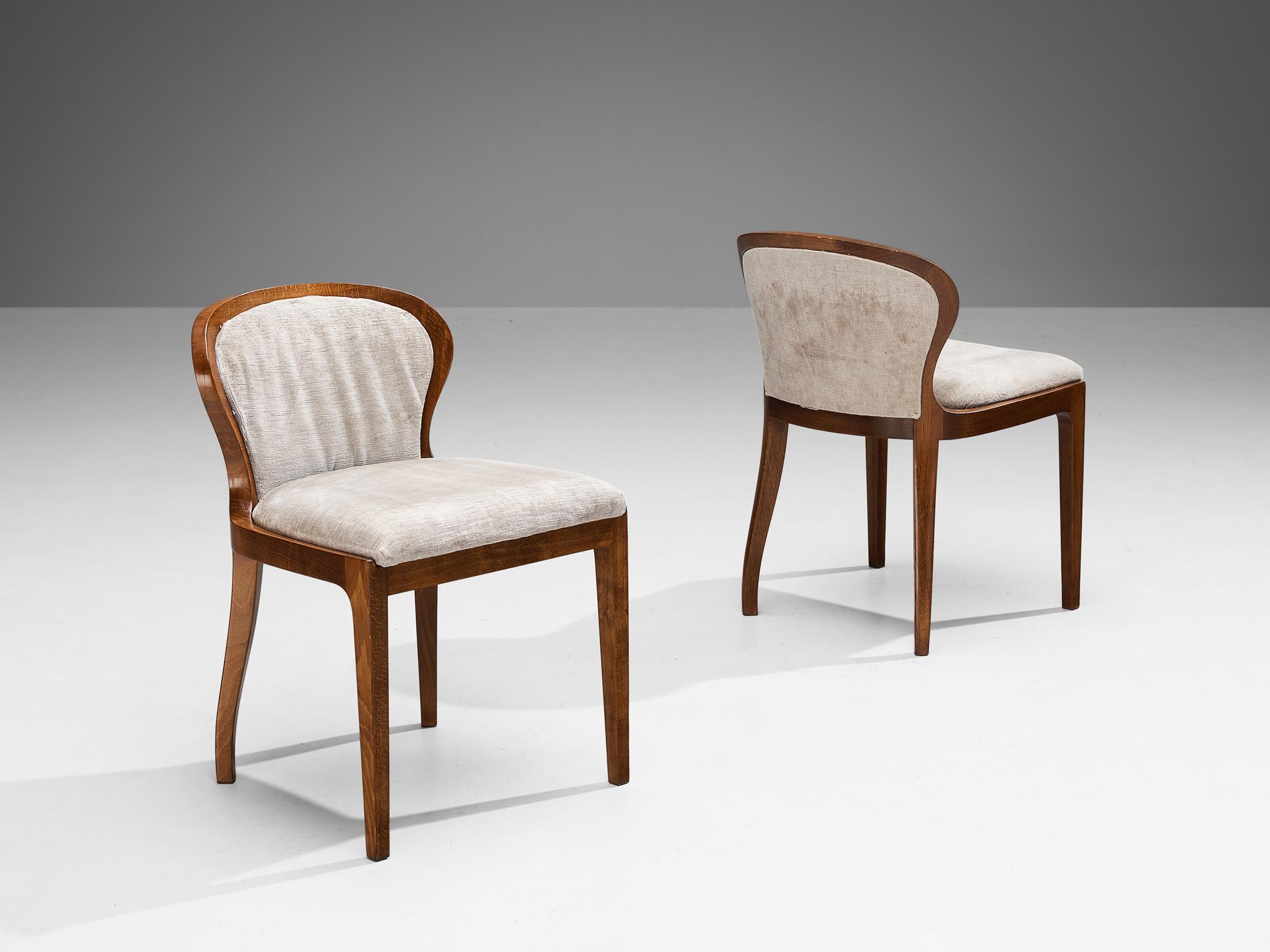 Lorenzo F. Davanzati Set of Four 'Stradivarius' Dining Chairs in Velvet 3