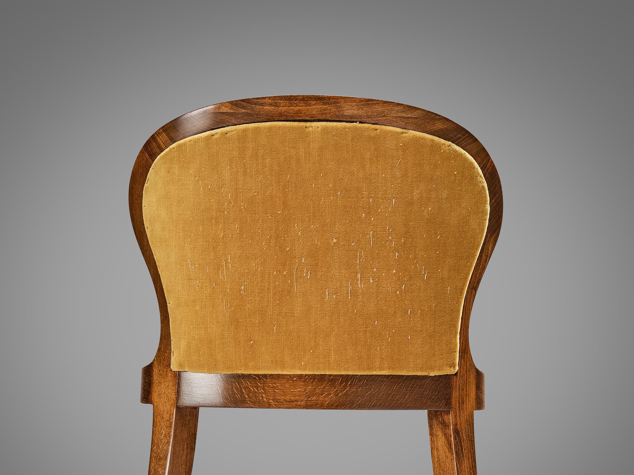 Lorenzo F. Davanzati Set of Six 'Stradivarius' Dining Chairs in Velvet 3