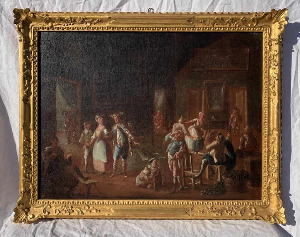 Lorenzo Gramiccia (maître vénitien)  Paire de tableaux de figures du 18e siècle  en vente 4