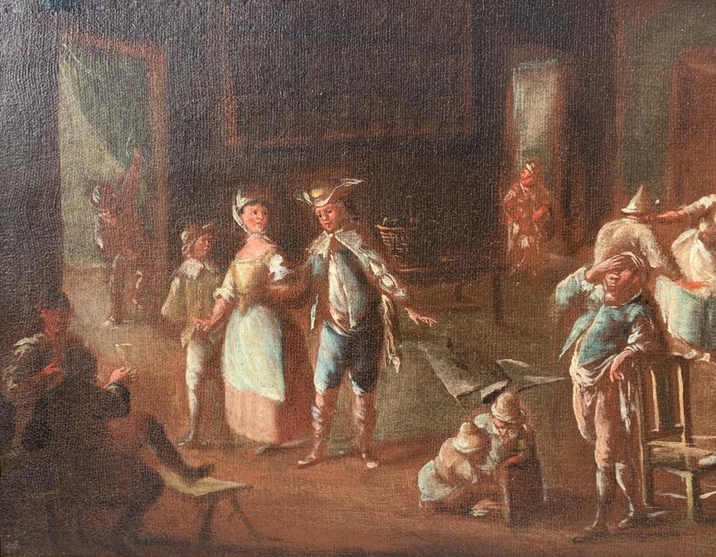 Lorenzo Gramiccia (maître vénitien)  Paire de tableaux de figures du 18e siècle  en vente 5