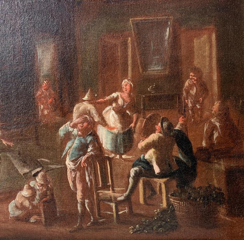 Lorenzo Gramiccia (maître vénitien)  Paire de tableaux de figures du 18e siècle  en vente 6
