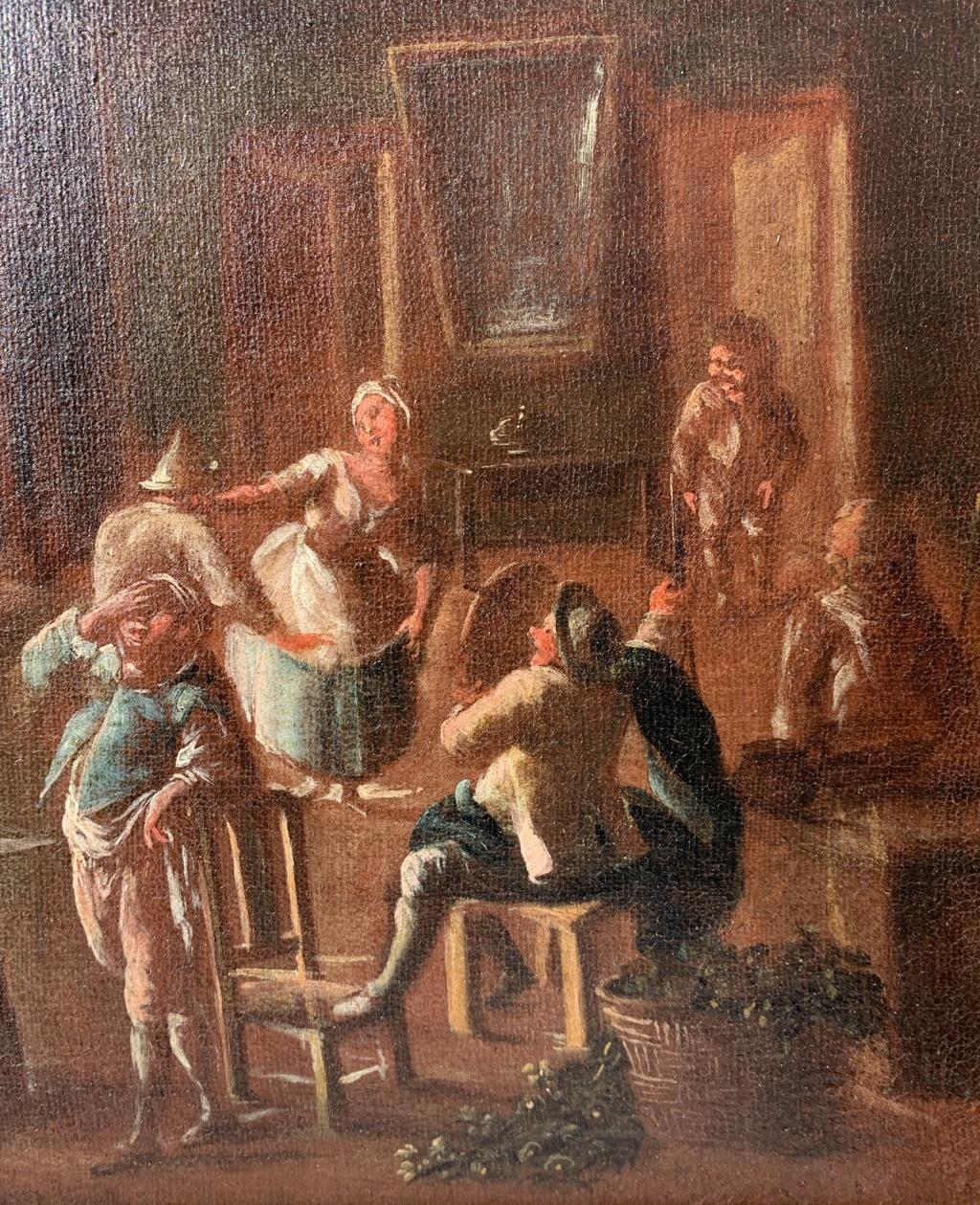Lorenzo Gramiccia (maître vénitien)  Paire de tableaux de figures du 18e siècle  en vente 7