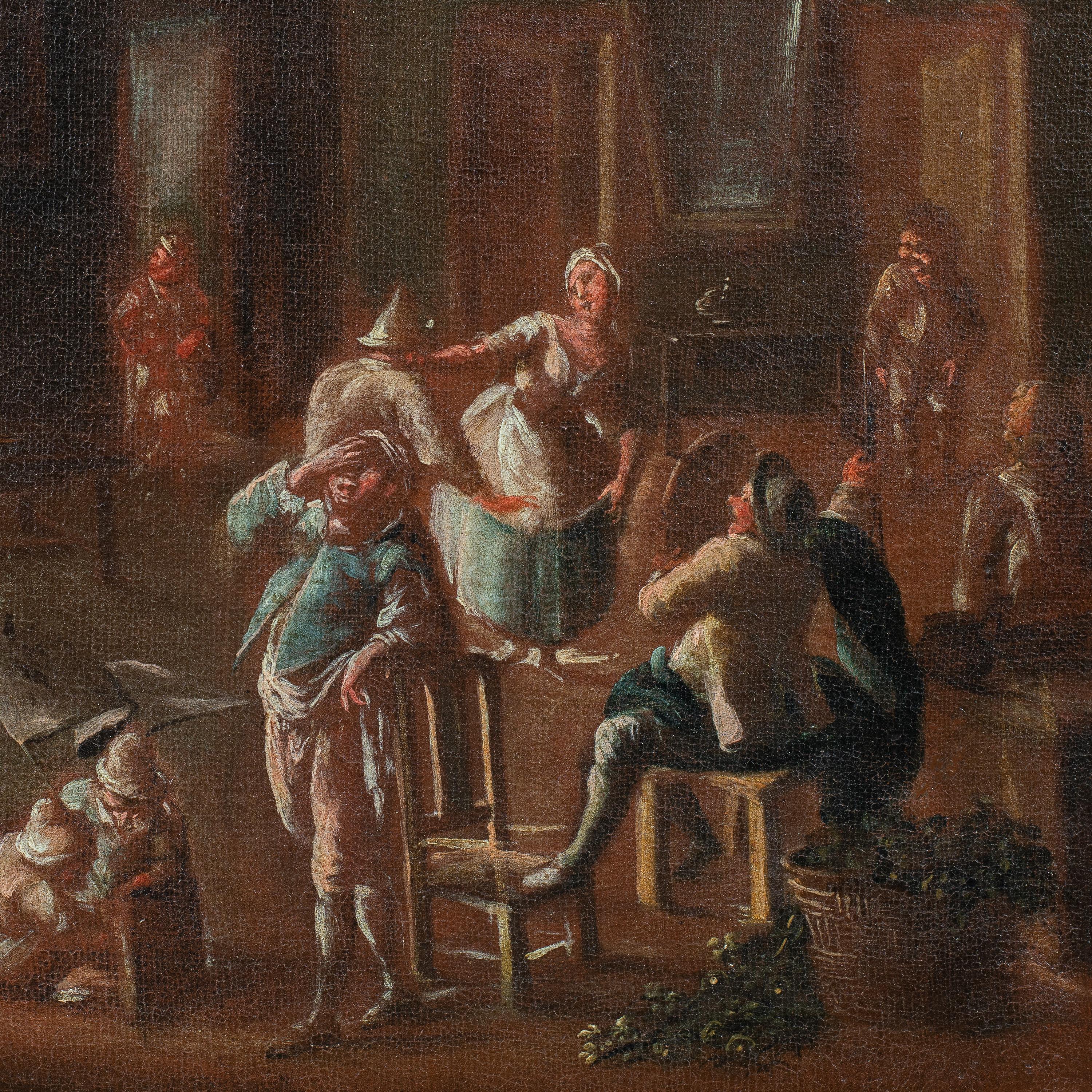 Lorenzo Gramiccia (Maestro veneziano) -  Coppia di quadri di figura del XVIII secolo 7