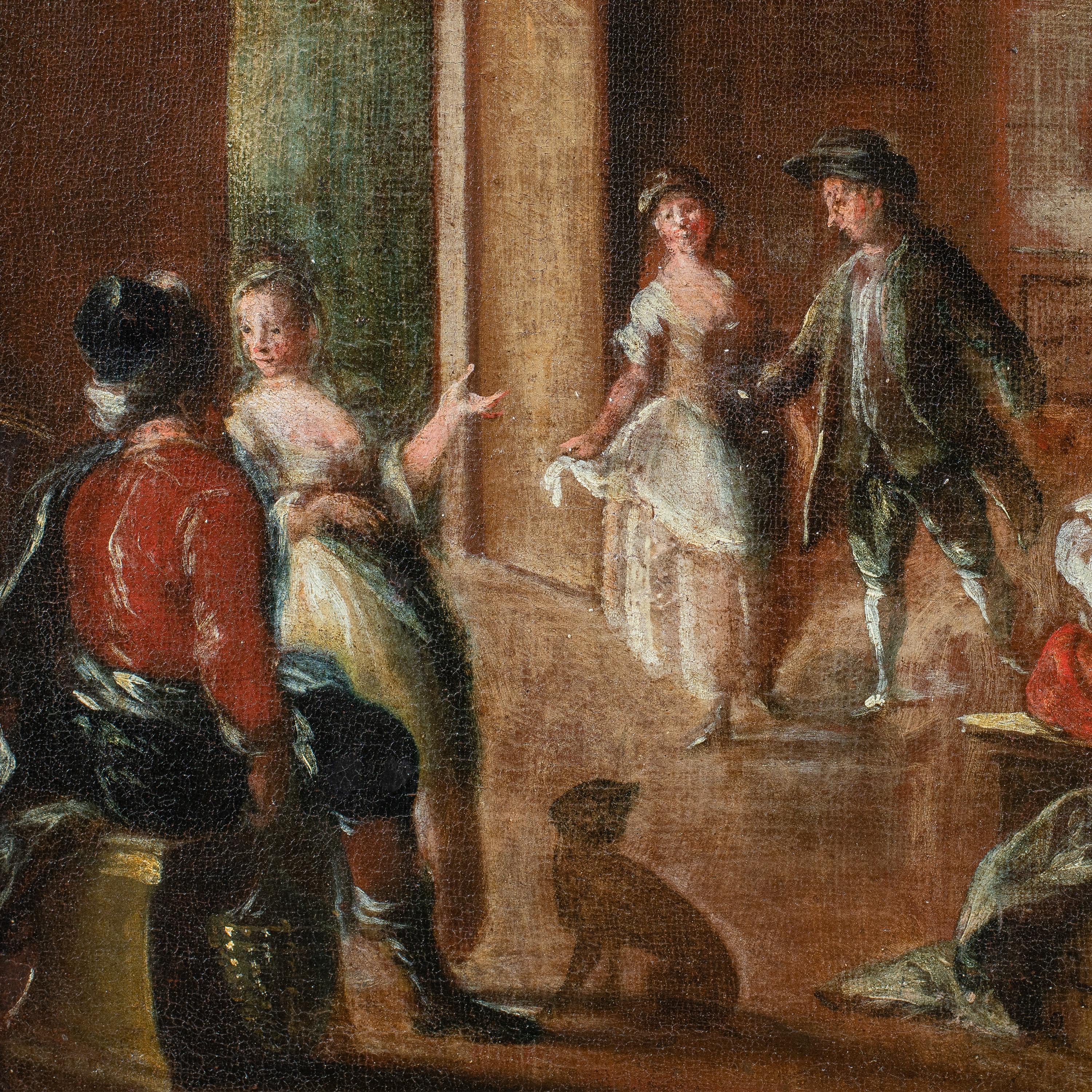 Lorenzo Gramiccia (Maestro veneziano) -  Coppia di quadri di figura del XVIII secolo 3