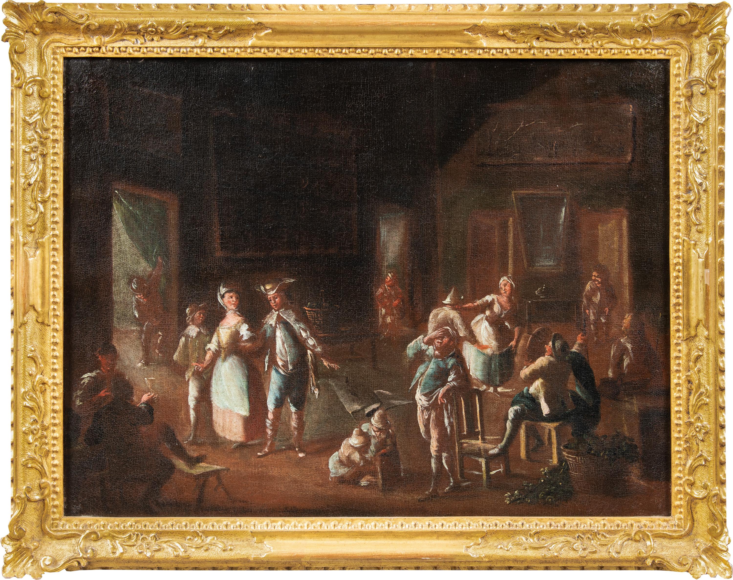 Lorenzo Gramiccia (maître vénitien)  Paire de tableaux de figures du 18e siècle  en vente 3