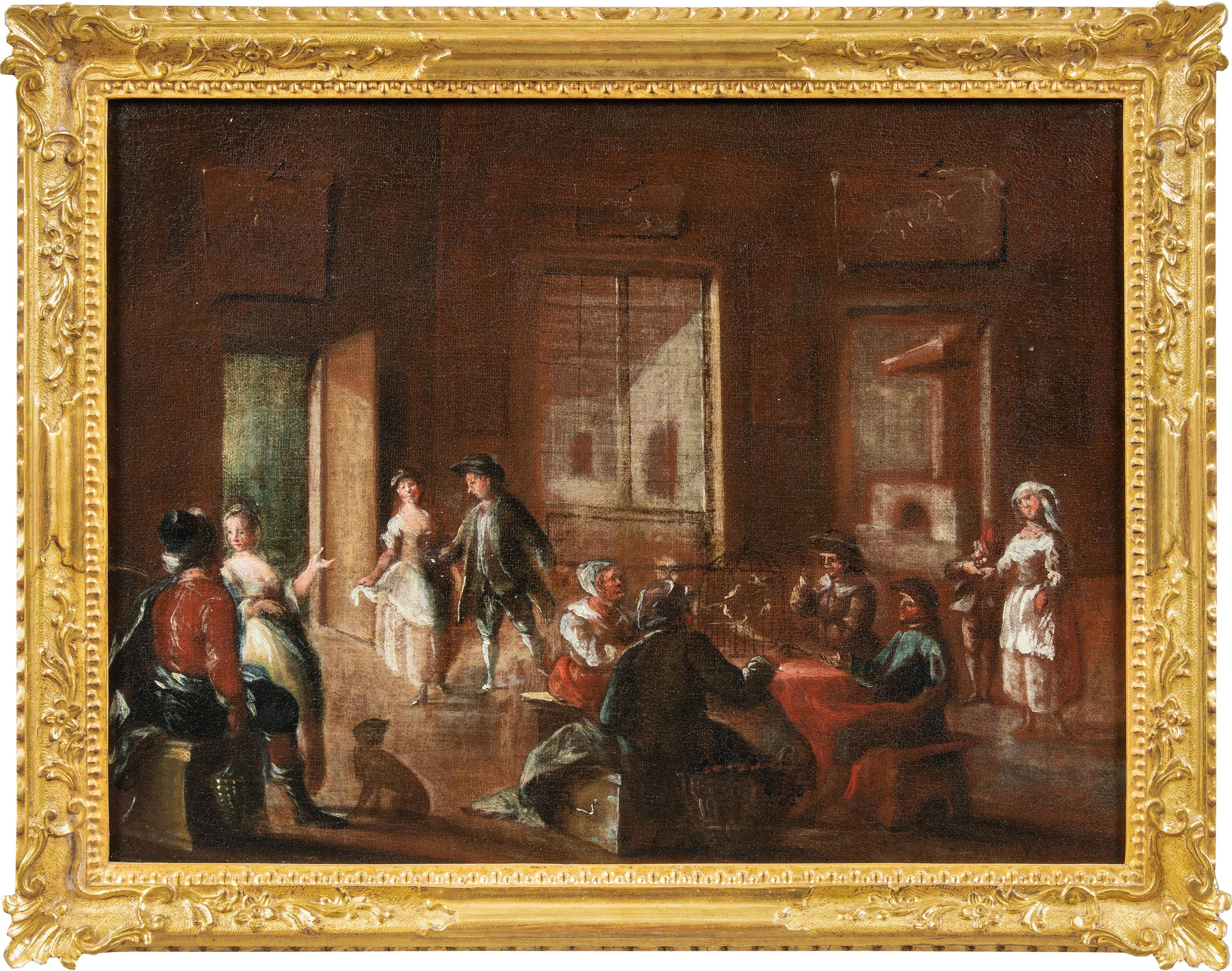 Lorenzo Gramiccia (maître vénitien)  Paire de tableaux de figures du 18e siècle  en vente 2