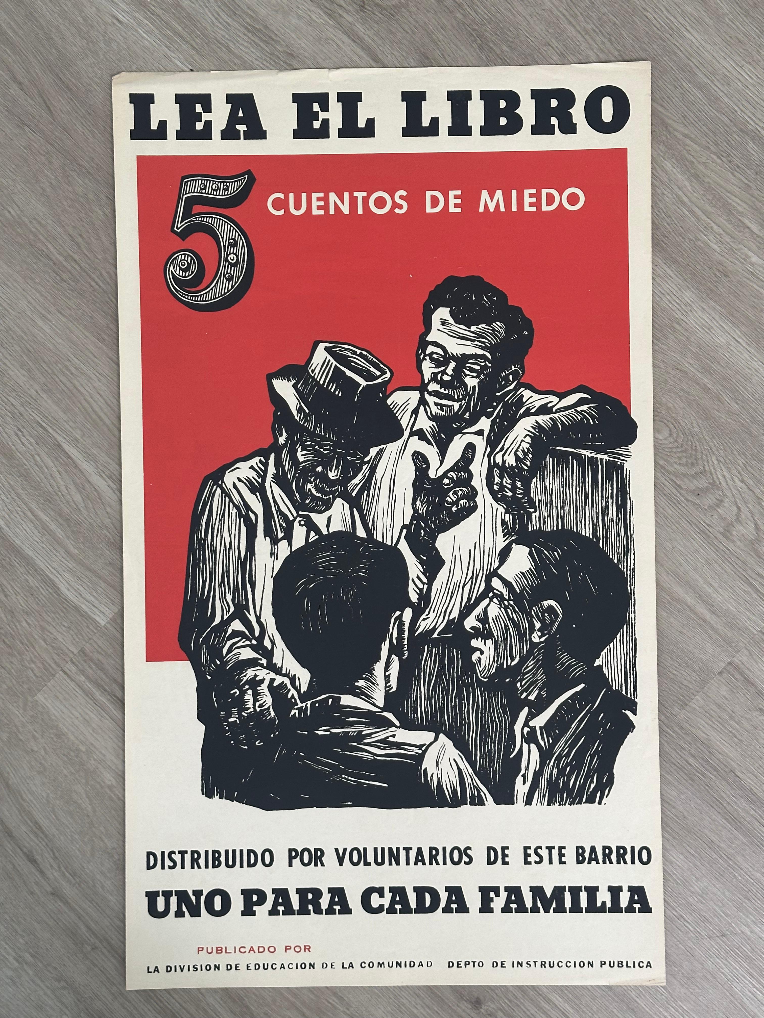 Print de Lorenzo Homar - 5 Cuentos de Meido Perto cartel Rican