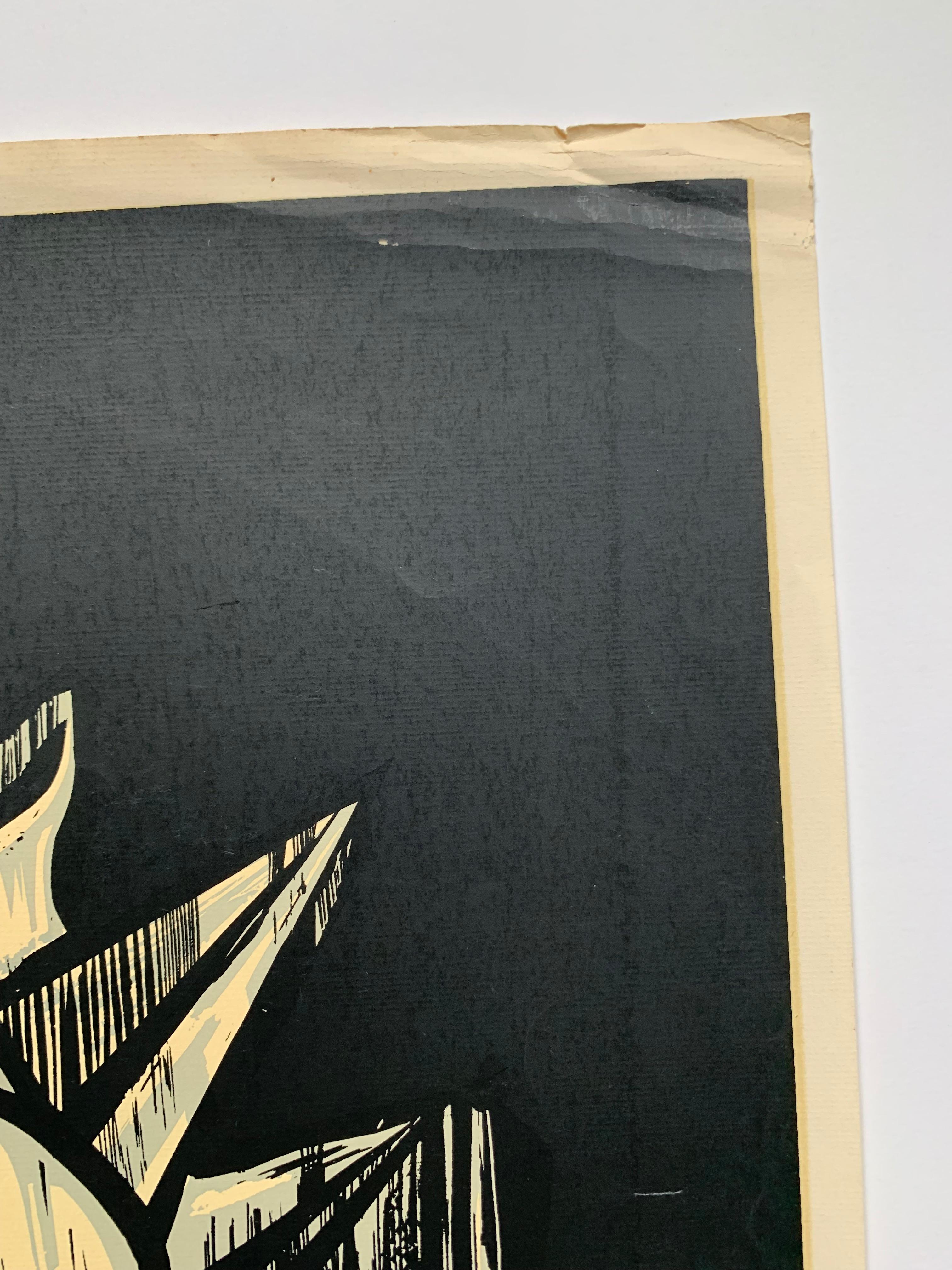 Affiche d'exposition d'Antonio Frasconi datant du milieu du siècle dernier (artiste guatémaltèque) - Print de Lorenzo Homar